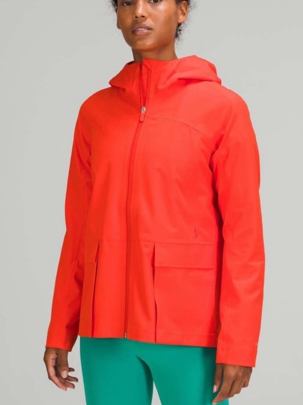 Lululemon StretchSeal Relaxed Fit Rain Jacket Size 10 Autumn Red Waterproof